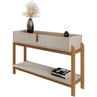 Imagem de Aparador 2 Gavetas 50524 130cm Off White Cedro Dcasa Off White Cedro -