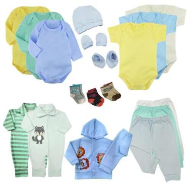Imagem de Kit Roupa de Bebê 19Pç Enxoval Básico Completo Menino Menina - Koala B