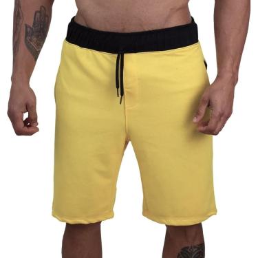 Imagem de Bermuda Moletom Masculina Calção Grande Básico Com Bolsos Fitness Plus Size-Masculino