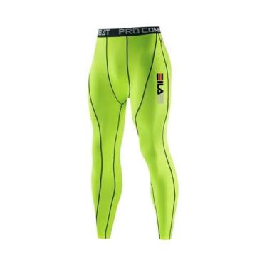 Imagem de Calças De Compressão Para Corrida Masculina, Roupas De Ginástica Elást