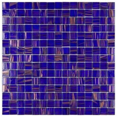 Imagem de Kit 1m² Pastilha de Vidro 31cm X 31cm Azul Cobalto