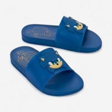 Imagem de Chinelo Slide Infantil Sonic View Grendene Kids Azul-Masculino