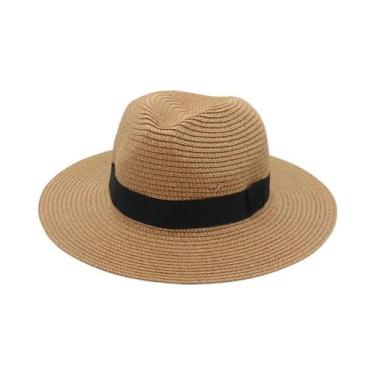 Imagem de Chapéu De Palha Panamá Com Fita Preta Para Homens E Mulheres, Estilo C
