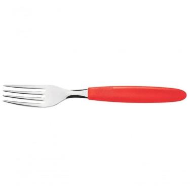 Imagem de Garfo Para Sobremesa Tramontina Ipanema Inox Vermelho