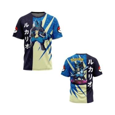 Imagem de Camiseta Masculina Lucario Pokemon Cosplay Gym, Camiseta De Exercício 