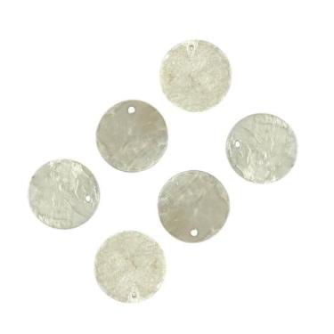 Imagem de Pingente Madrepérola Lamina 20mm 10pç Branco Redonda Natural - Macall