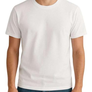 Imagem de Camiseta Básica Masculina 100% Algodão Lisa Premium Básica Casual Dia 