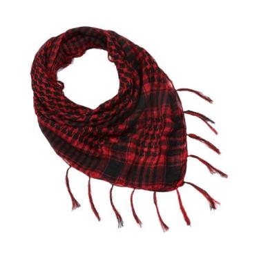 Imagem de Cachecol Unissex Estampado Houndstooth Respirável Para Quatro Estações