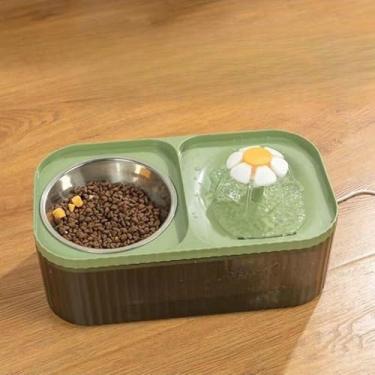 Imagem de Fonte Bebedouro Automática 3L para Gatos e Cães – Comedouro e Água Corrente com Filtro, Econômica e Fácil de Limpar(Verde)