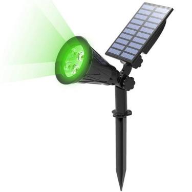 Imagem de Luminária Solar Spot de chão articulada Luz Super Led Verde Jardim 220