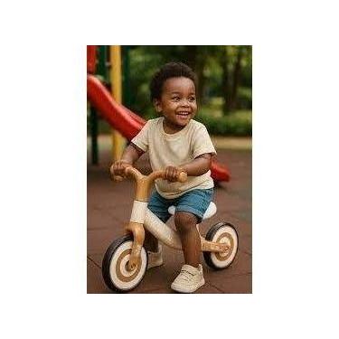 Imagem de Bicicleta Equilíbrio Infantil Sem Pedal Marrom Balance Bike Aprende An