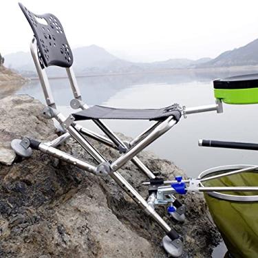 Imagem de Cadeira de praia portátil dobrável para todos os terrenos, cadeira de pesca, ultraleve, dobrável, ajustável, altura ajustável, cadeira de acampamento ao ar livre