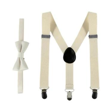 Imagem de Conjunto De Suspensórios Ajustáveis E Gravata Borboleta Para Crianças,