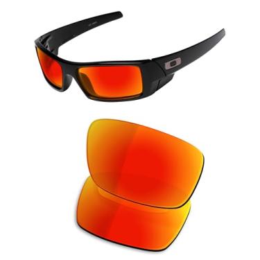 Imagem de OSharp Lentes de reposição para óculos de sol Oakley Gascan OO9014-60 mm - HD Polarizado, espelhado, proteção UV e ajuste perfeito, Vermelho fogo espelhado - HD polarizado