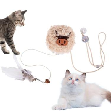 Imagem de Brinquedo de petisco para gatos - Brinquedos interativos para gatos - Jogos de estimulação de alimentadores lentos para exercícios de gatinhos, lanches, casa, ao ar livre, brincar com animais de