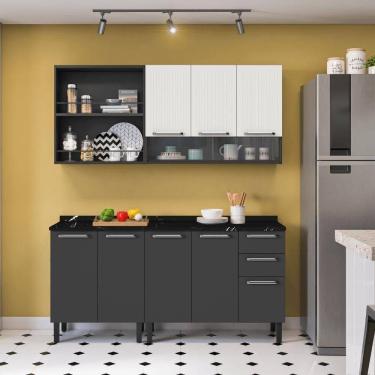 Imagem de Cozinha Itatiaia Midi Pop Art I3 - 4 Peças - Grafite-branca