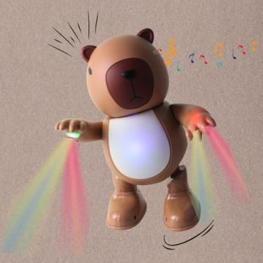 Imagem de Brinquedo Interativo Musical Capivara com Luzes LED, Dança e Música, Plástico ABS, 20.2cm, 3+ Anos, Pilhas AA