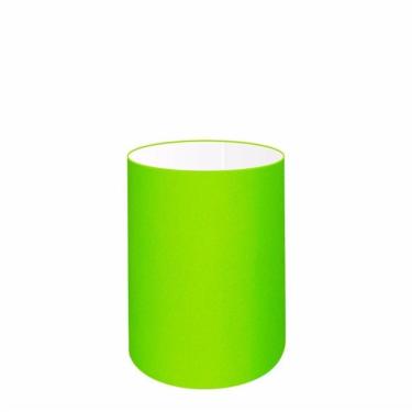 Imagem de Cúpula Abajur E Luminária Cilíndrica Vivare Cp-7004 ø15x25cm - Bocal Nacional Verde-limão
