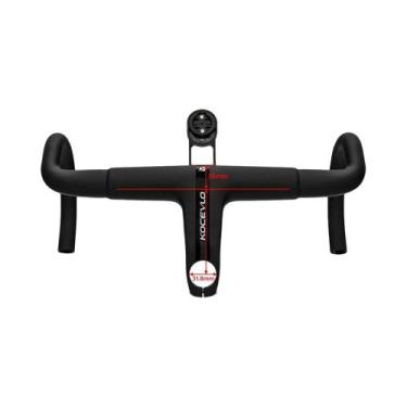 Imagem de Guidão De Bicicleta De Estrada Em Carbono 31.8mm Com Stem Integrado 38
