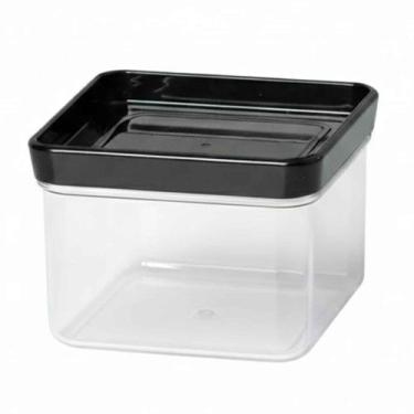Imagem de Pote Hermético Lumini Quadrado Black 225ml - Paramount Plasticos