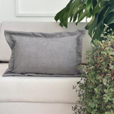 Imagem de Capa Almofada BOUCLE com Abas 45x30 Cinza - AMOFADAS