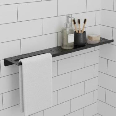 Imagem de Prateleira Tripla Aço Inox Grega - Grego Metal, Preto Fosco