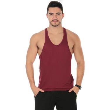Imagem de Camiseta Regata Cavada Masculina Treino Academia Fitness Lisa - Duchic