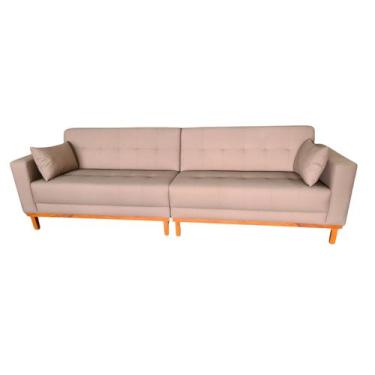 Imagem de Sofá  Gianni Bipartido Tecido Acquablock Pé Base Madeira  260cm - 4R E