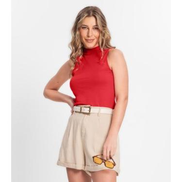 Imagem de Regata Feminina Gola Alta Endless Vermelho, G, Vermelho