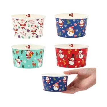 Imagem de Copos De Papel Descartáveis De 8 Oz Para Sorvete, Decoração De Natal P