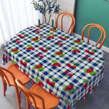 Imagem de Toalha de Mesa Oxford Retangular 2,10x1,40m Decorativa Premium Morangu