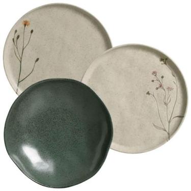 Imagem de Jogo de Pratos 18 Peças em Cerâmica Porto Brasil Mesa Posta Orgânico