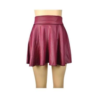Imagem de Saia Mini De material sintético De Cintura Alta Para Mulheres, Saia A-