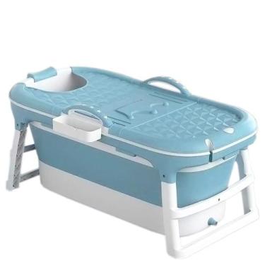 Imagem de Banheira Portátil Deend Serenity Adulto Silicone, Azul