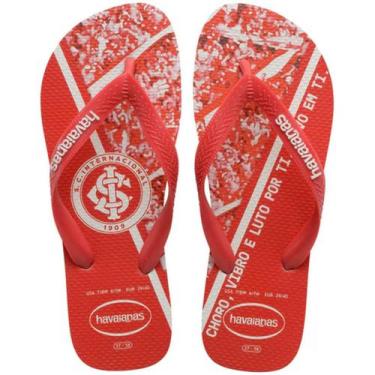 Imagem de Chinelo Top Times Internacional Havaianas -, Branco, Vermelho, 35/36