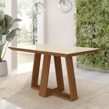 Imagem de Mesa De Jantar Avulsa 1,36m Retangular Espanha Freijó/off - M.a