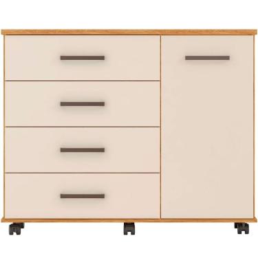 Imagem de Cômoda Sapateira 1 Porta 4 Gavetas Cora