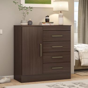 Imagem de Cômoda Harley 4 Gavetas Cafe Touch