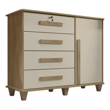 Imagem de Cômoda Sapateira Grécia Cinamomo/Off White  RV Móveis