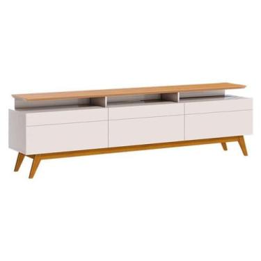 Imagem de Rack Bancada Classic 3 Gavetas Com Nicho 2.2 Off White Nature - Imcal 