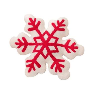 Imagem de Almofada De Pelúcia Macia Em Formato De Floco De Neve Para Cama E Sofá