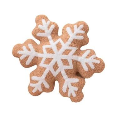 Imagem de Almofada De Pelúcia Macia Em Formato De Floco De Neve Para Cama E Sofá