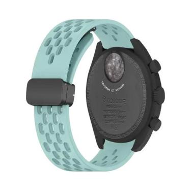 Imagem de Pulseira De Silicone Esportiva Magnética De 40mm Para Omega X Swatch N
