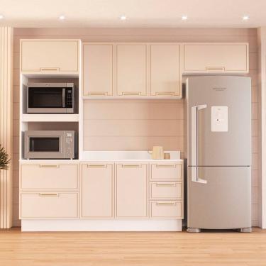 Imagem de Cozinha Modulada 4 Pecas com Tampo e Rodape Amara Politorno