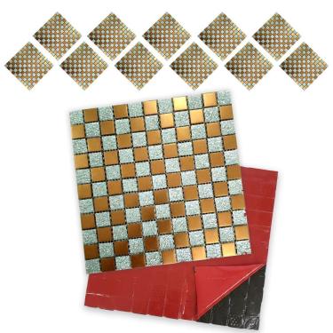 Imagem de Pastilha Autocolante De Vidro Kit 11 Uni Box Facil Aplicacao