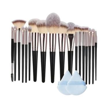 Imagem de Conjunto De Pincéis De Maquiagem Macios E Fofos (3-20 Peças) Para Base
