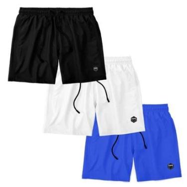 Imagem de Kit 3 Bermudas Life Lisa Short Liso Masculino Básico Mauricinho Tactel-Masculino