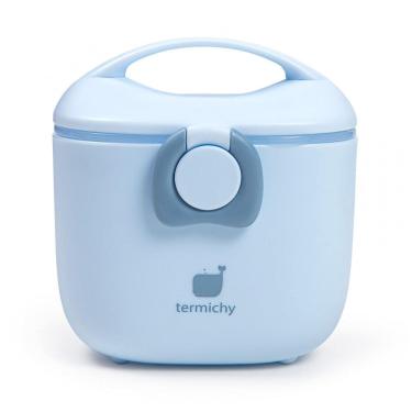 Imagem de Dispenser Fórmula Bebê Termichy Azul Claro Portátil com Alça e Colher 250g
