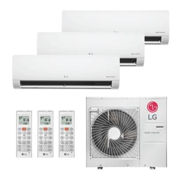 Imagem de Ar Condicionado Multi Split Inverter LG 30.000 Btus (Hi Wall 9.000 + Hi Wall 12.000 + Hi Wall 18.000) Quente e Frio 220V R-32