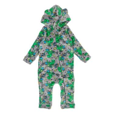 Imagem de Macacão Pelúcia Fleece Bebe Infantil Zíper Quentinho P/ Frio - AG Indu